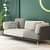 Aurora Gray 3-Seater Sofa with Gold Accents - top_view