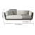Aurora Gray 3-Seater Sofa with Gold Accents - bottom_view