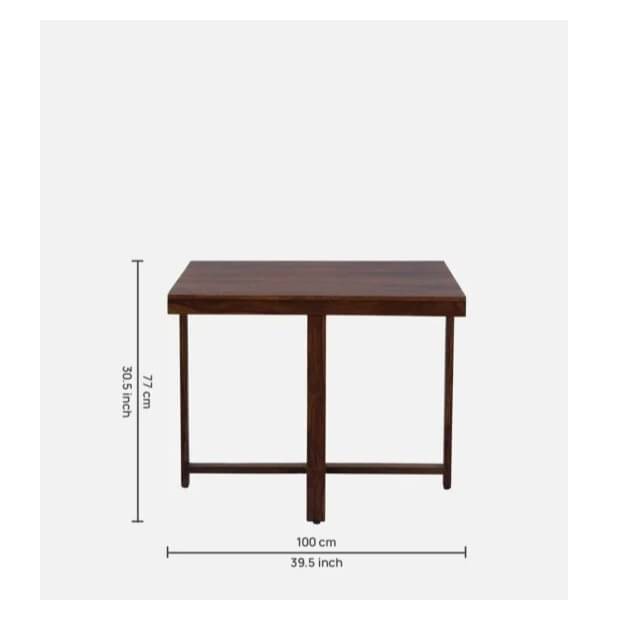 Innsbruck Solid Sheesham Wood 4 Seater Dining Table