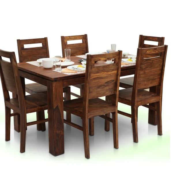 Arabia Sheesham Wood 4 Seater Dining Table - bottom_view
