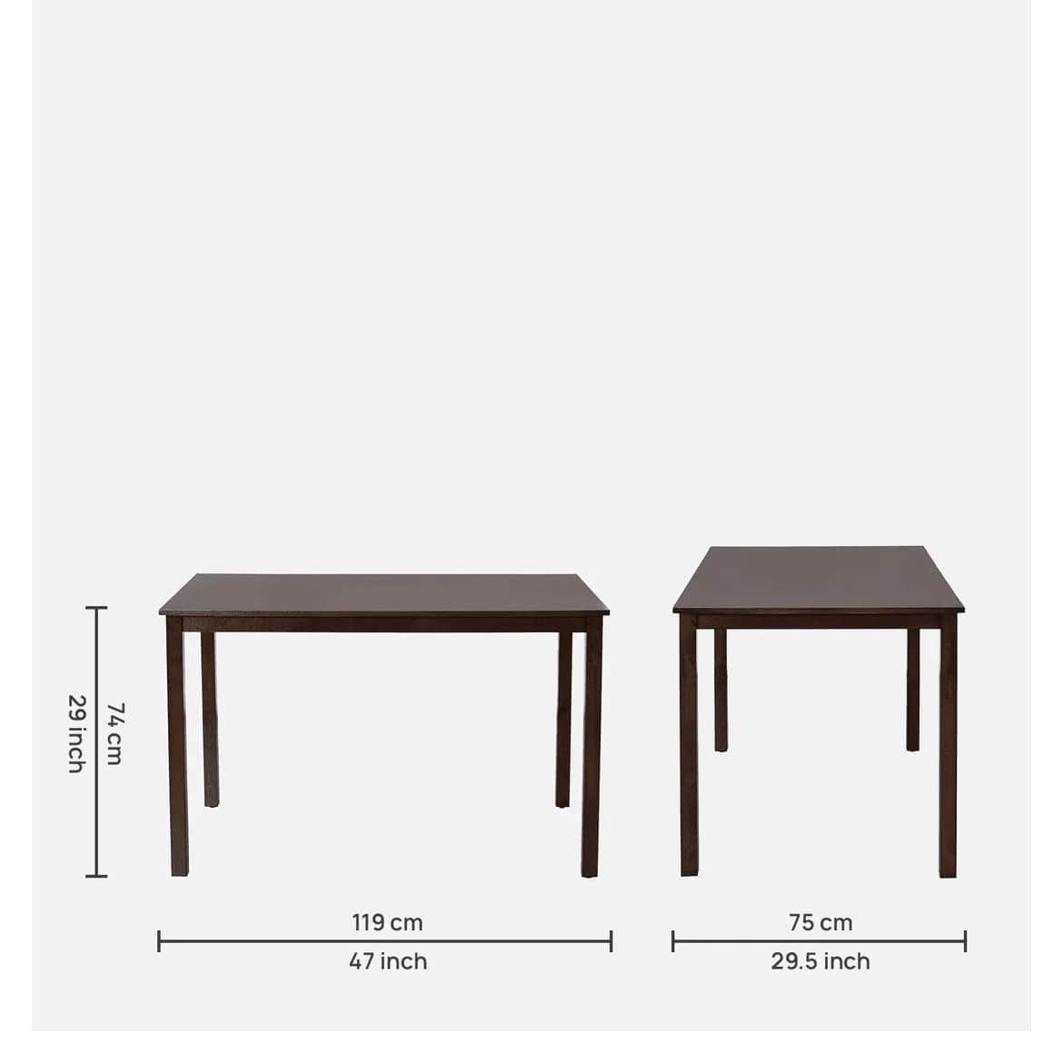 Havelock Sheesham Wood 4 Seater Dining Set - right_view