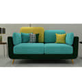 Aurora Green 3-Seater Sofa With Gold Accents - photo