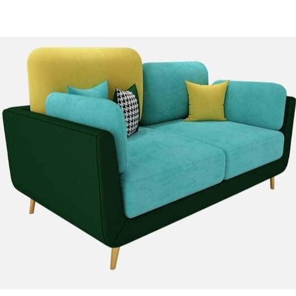 Aurora Green 3-Seater Sofa With Gold Accents