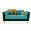 Aurora Green 3-Seater Sofa With Gold Accents - right_view