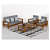 Neo Solid Sheesham Wood 5 Seater Sofa Set - front_view