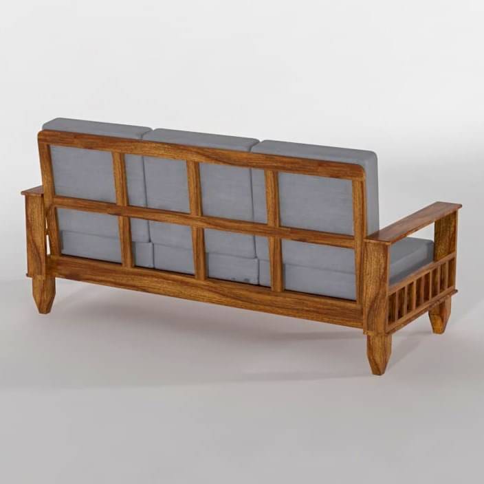 Neo Solid Sheesham Wood 5 Seater Sofa Set