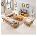 Solid Mango Wood 6 seater sofa set - photo