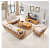 Solid Mango Wood 6 seater sofa set - front_view