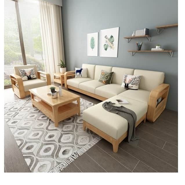 Scandinavian Corner Sofa L Shape Sofa - front_view