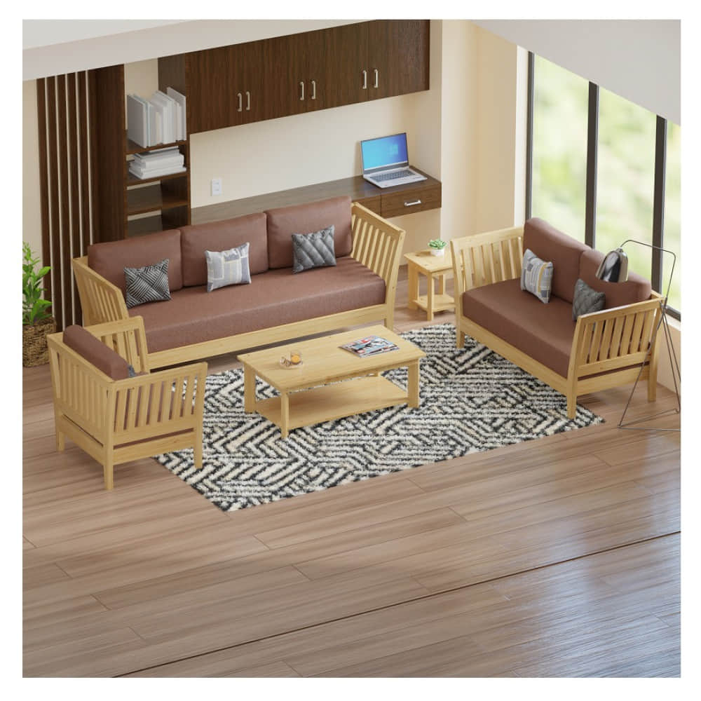 Elegant Mango Wood 6 seater Sofa Set - photo