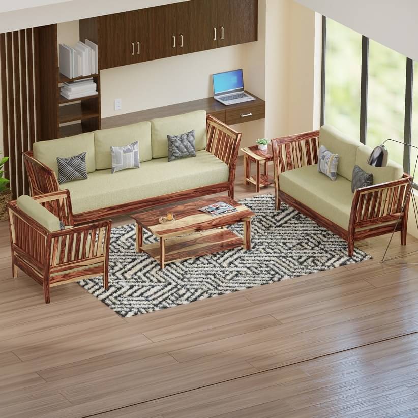 Elegant Mango Wood 6 seater Sofa Set