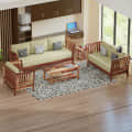 Elegant Mango Wood 6 seater Sofa Set - top_view