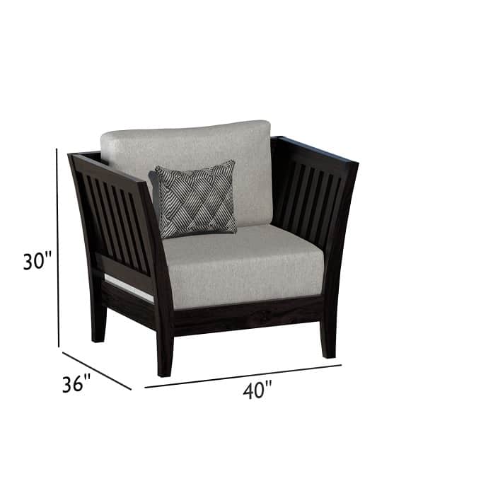 Elegant Mango Wood 6 seater Sofa Set - right_view