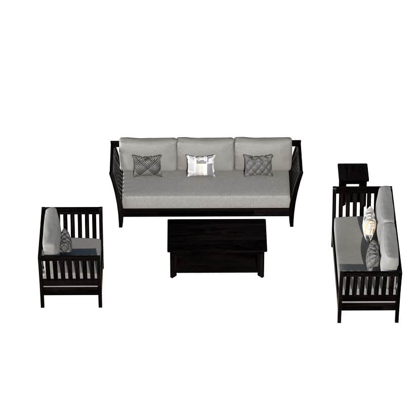 Elegant Mango Wood 6 seater Sofa Set - bottom_view