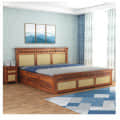 Howler Solid Sheesham Wood King Size Bed With Storage - front_view