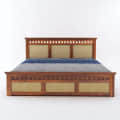 Howler Solid Sheesham Wood King Size Bed With Storage - left_view