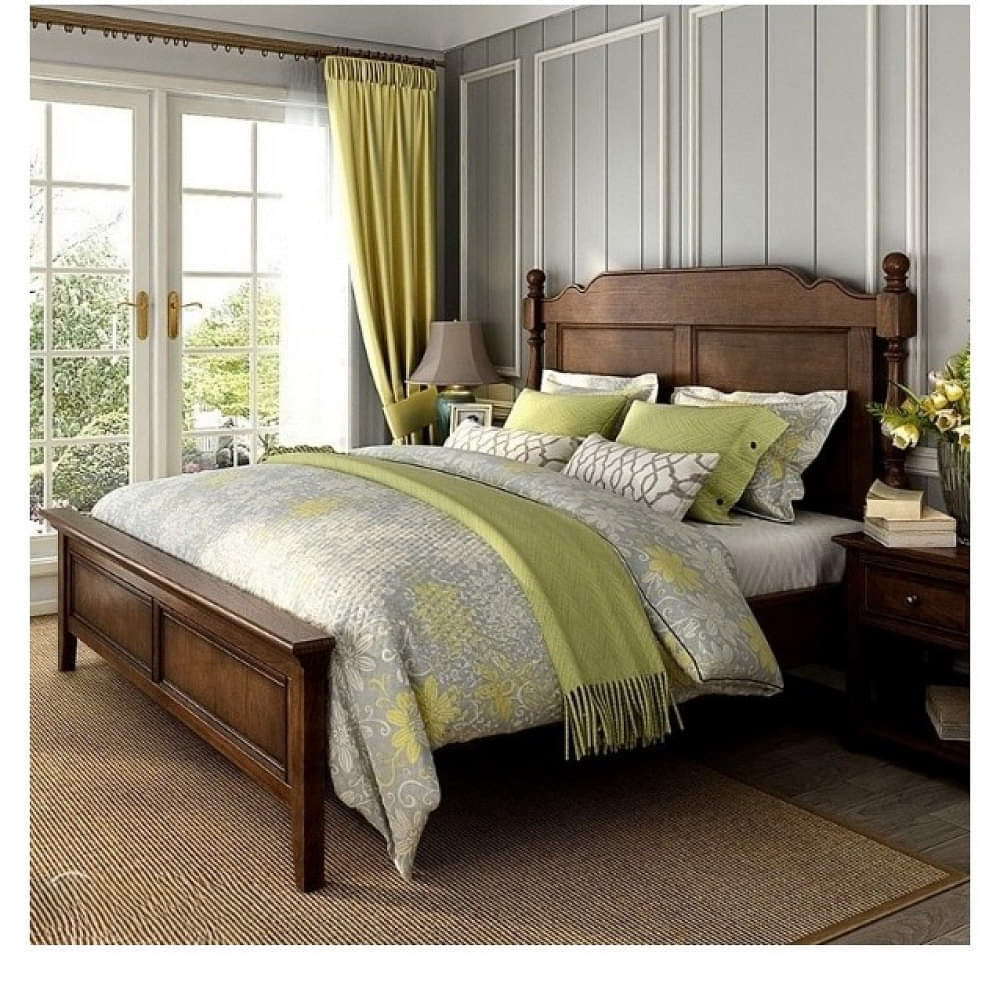 Aspen Solid Sheesham Wood King Size Bed - photo