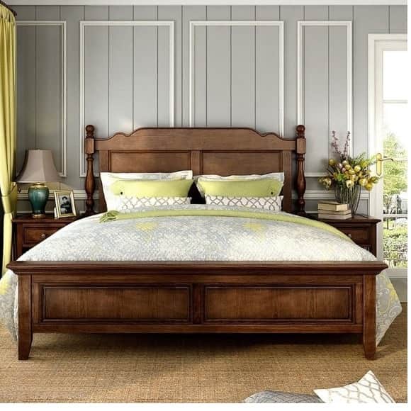 Aspen Solid Sheesham Wood King Size Bed - top_view