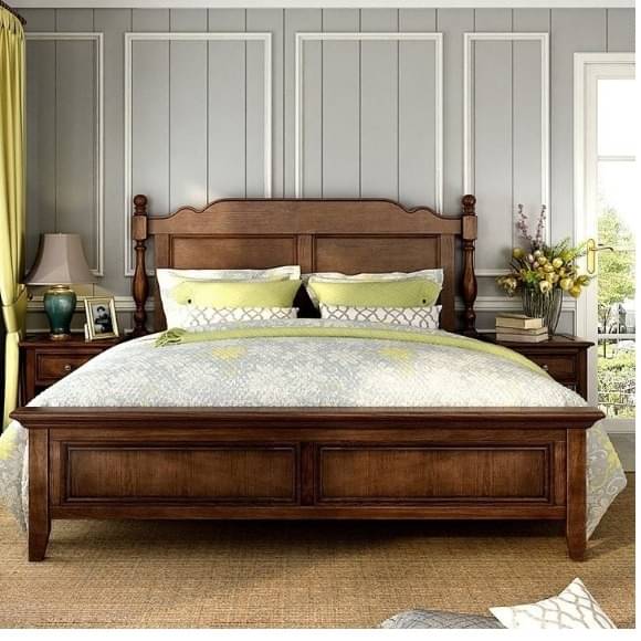 Aspen Solid Sheesham Wood King Size Bed