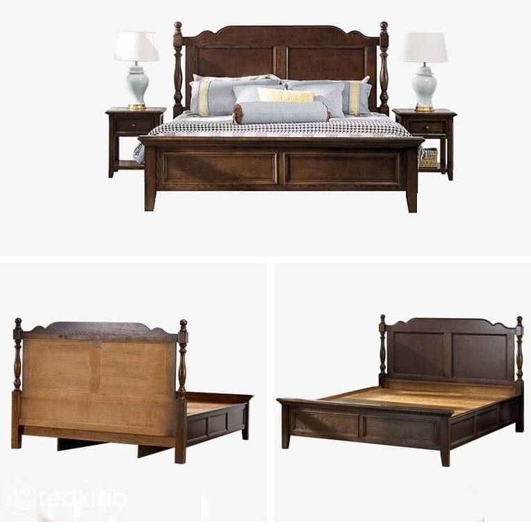 Aspen Solid Sheesham Wood King Size Bed