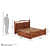 Adour Solid Sheesham Wood King Size Bed With Storage - left_view