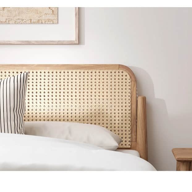 Cane King Size Bed Without Storage - bottom_view