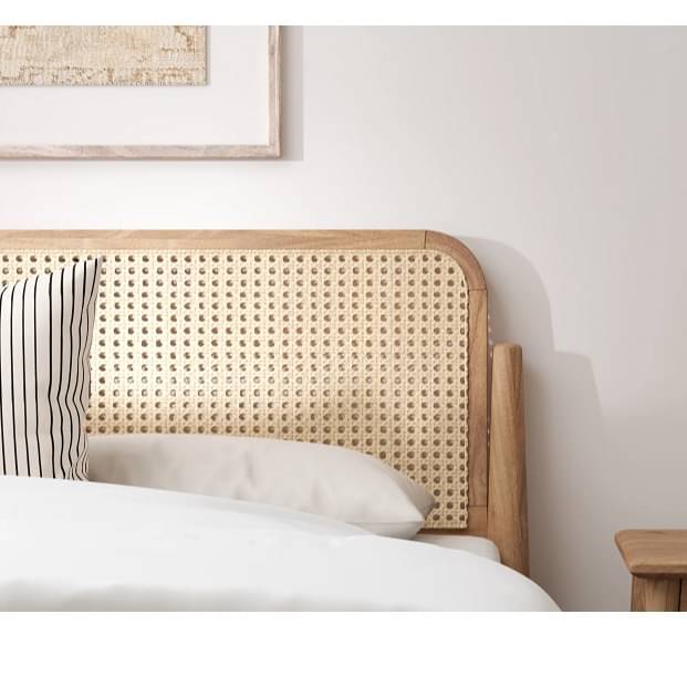 Cane King Size Bed Without Storage