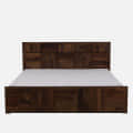 Bergen Sheesham Wood Double Bed With Storage - top_view