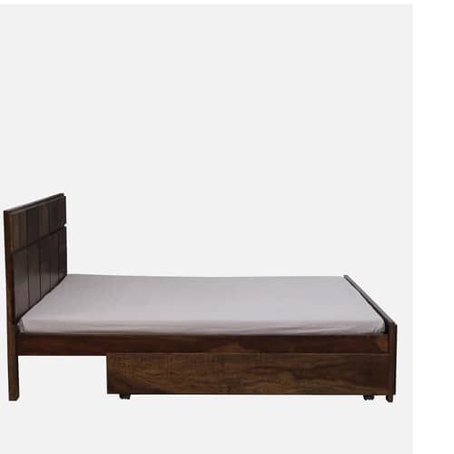 Bergen Sheesham Wood Double Bed With Storage