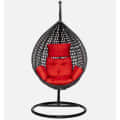 Hanging Wicker Outdoor Swing with Stand - front_view