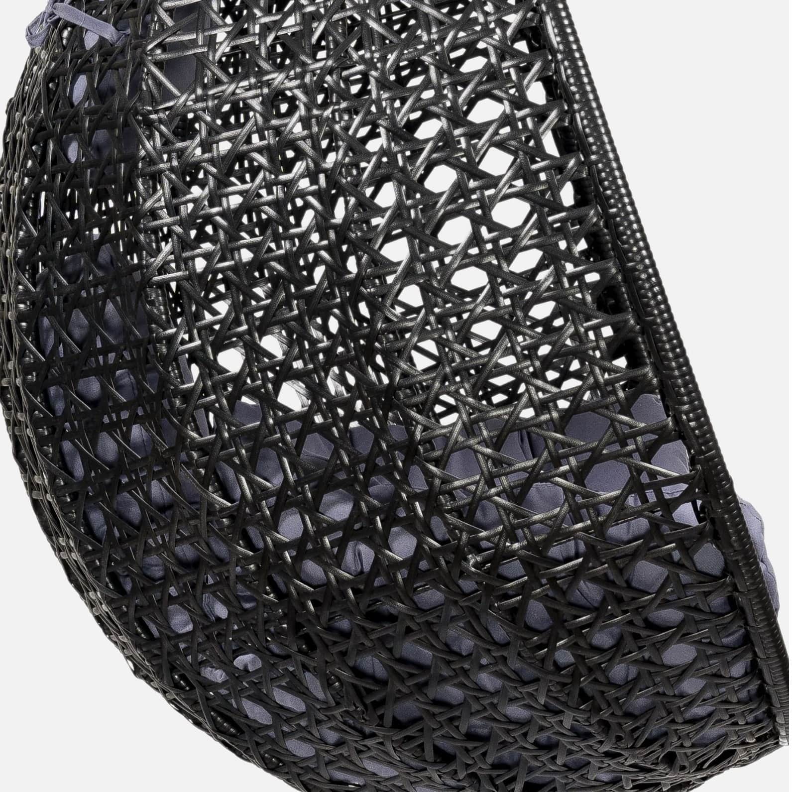 Hanging Wicker Outdoor Swing with Stand - right_view