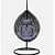 Hanging Wicker Outdoor Swing with Stand - front_view