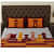 Yellow Colored Printed Queen Double Cotton Bedsheet With 2 Pillow Cover - top_view