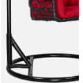 Aiken Wicker Swing in Black & Red Colour - bottom_view