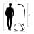 Diego Wicker Swing In Dual Tone (Black&White) - rear_view