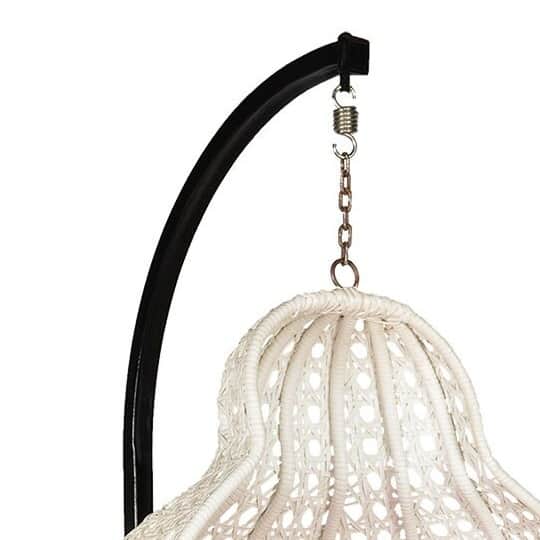 Tique Wicker Swing in White Colour - top_view