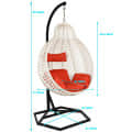 Tique Wicker Swing in White Colour - rear_view