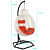 Tique Wicker Swing in White Colour - rear_view