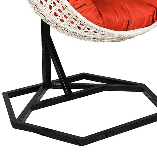 Tique Wicker Swing in White Colour