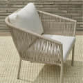 Outdoor Chair Set ( beige braided & rope) - top_view