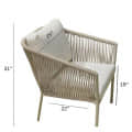 Outdoor Chair Set ( beige braided & rope) - rear_view