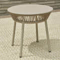 Outdoor Chair Set ( beige braided & rope) - left_view