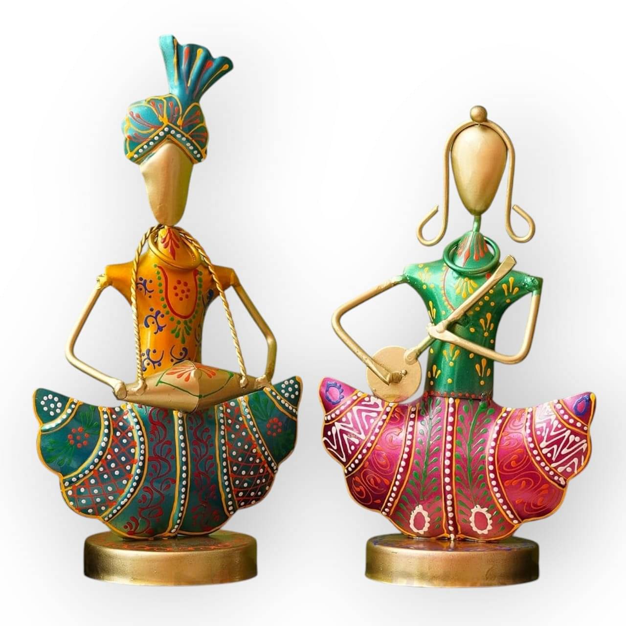 Metal Rajasthani Showpiece (Set of 2)