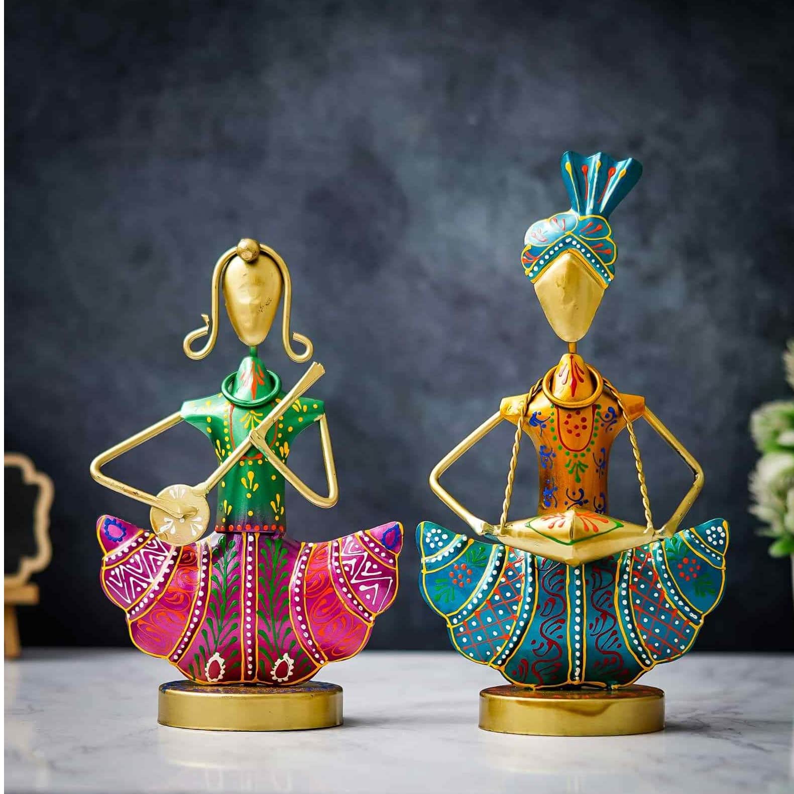 Metal Rajasthani Showpiece (Set of 2) - right_view