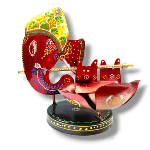 Decor Antique Lord Ganesha T-Light Candle Holder