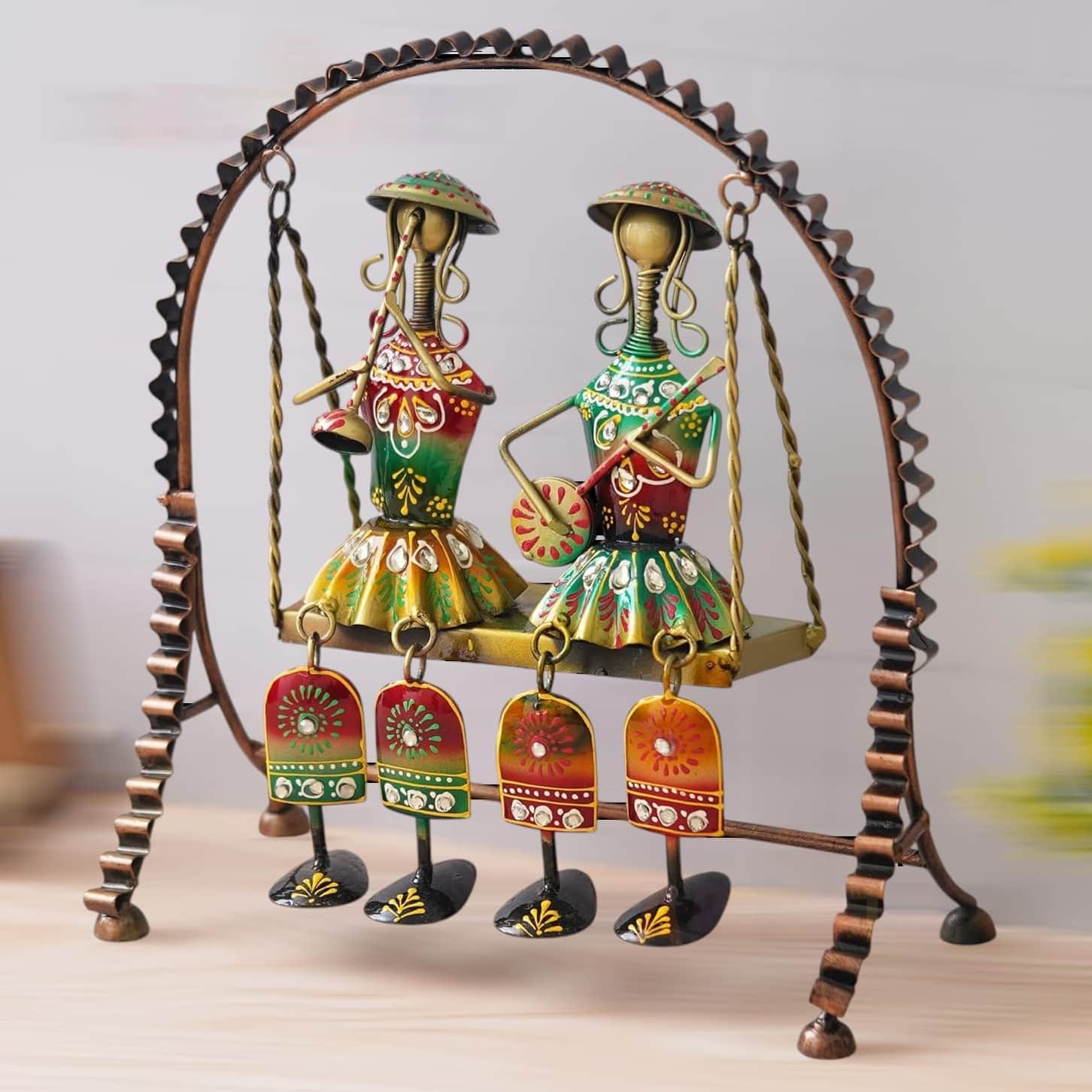 Swing Musician Doll Handmade Decorative Showpiece - rear_view