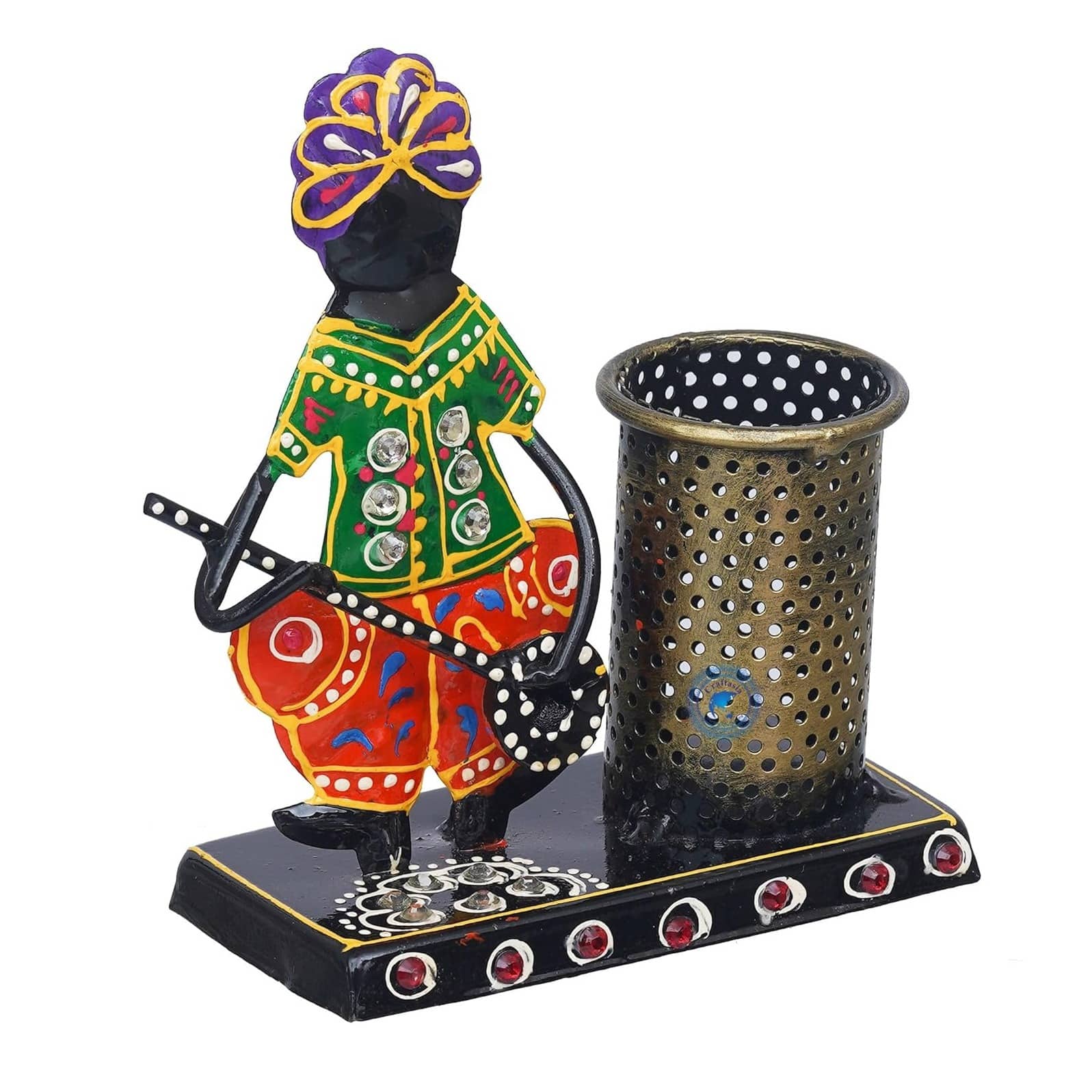 Rajasthani Musician Handcrafted Pen Stand Holder