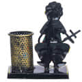 Rajasthani Musician Handcrafted Pen Stand Holder - top_view
