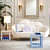 Velvet 2-Seater Couch Cloud Shape With Golden Legs - photo