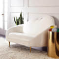 Velvet 2-Seater Couch Cloud Shape With Golden Legs - rear_view